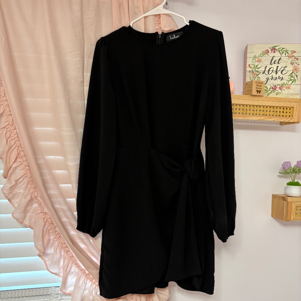 Lulus black long sleeve dress size large